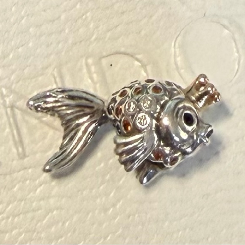Pandora Russian Fairytale Fish 14K & Silver Charm
